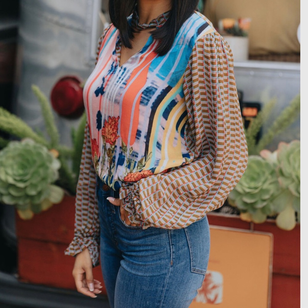 Retro Peasant Blouse